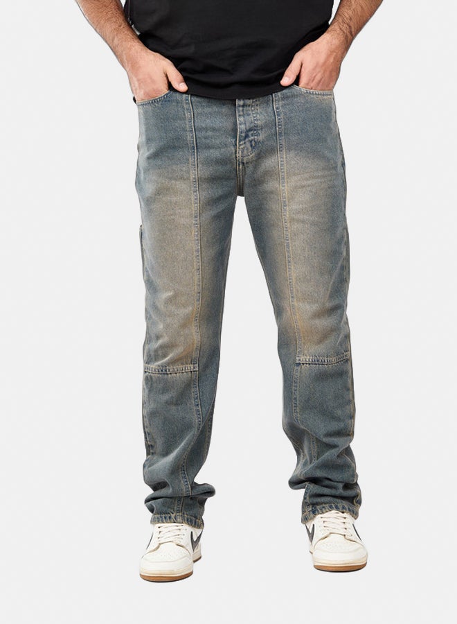 Men'S Copper Blue Regular Fit Jeans